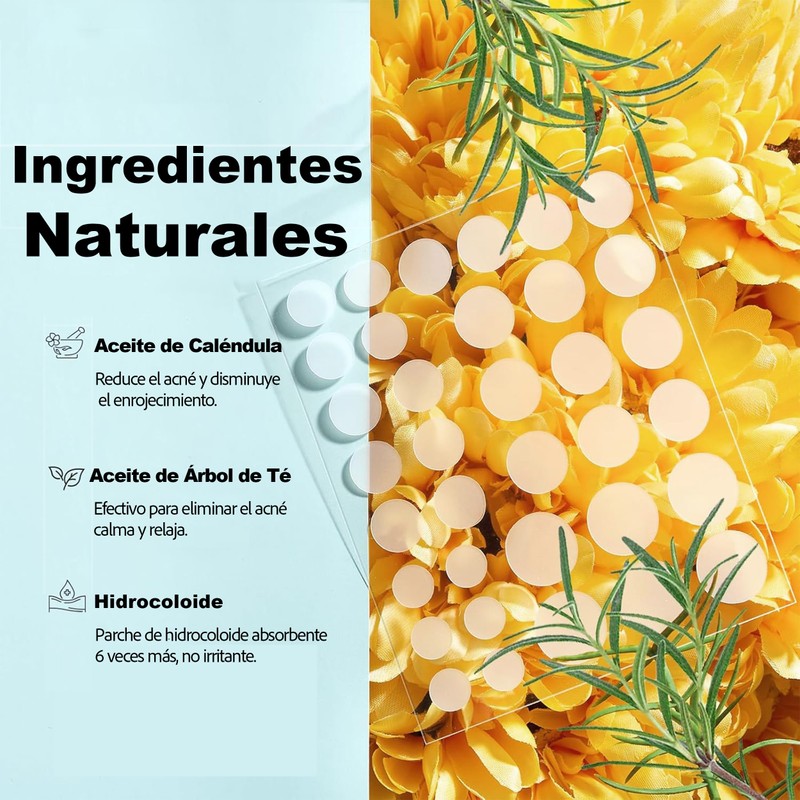 Parches para Acne,Pimple Patch, Parches para Espinillas, Almohadillas Hidrocoloides para