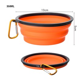 2Pcs Dog Cat Bowl Collapsible Portable Dog Water Bowl Travel Dog Bowl Portable Dog Bowl Collapsible Bowl Dog Travel Bowl Pet Feeding Bowl Foldable Dog Bowl Pet Travel Bowl with Carabiner
