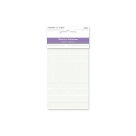 Forever in Time Double Sided Square Glue Pads, 1/2-Inch, 66 Per Package, Clear Flat