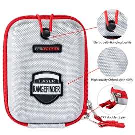 JAWEGOLF Caja de transporte rígida para telémetro de golf, bolsa de EVA compatible con Bushnell V2 V3 V4 V5 Pro X2 Pro XE u otros telémetros (plateado magnético)