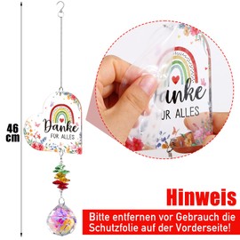 BOFUNX Thank You Gift Sun Catcher Crystal, Thank You for Everything Gift Teacher Colleague Farewell Gift Women Thank You Gift