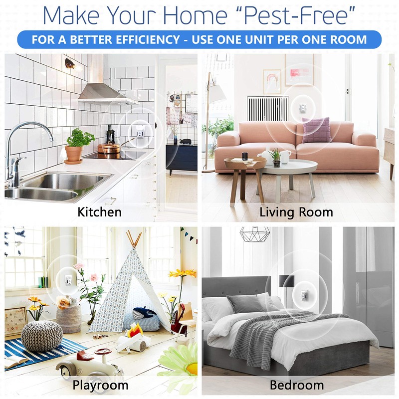 Ultrasonic Pest Control Repeller Plug in - Electronic Insect Defender