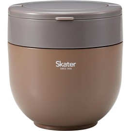 Skater LDNO13AG Thermal Insulated Lunch Jar, Large Capacity, 48.2 fl oz (1,250 ml), Folding Handle, Antibacterial, Nut Brown