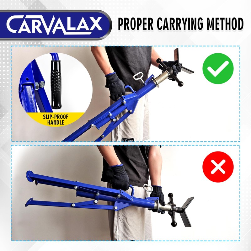 CARVALAX V-Head Pipe Jack Stand, 28"-52" Adjustable Height Pipe Stand