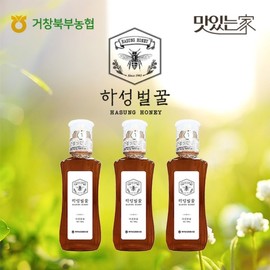 Haseong Beolkkul 맛있는家 거창북부농협 하성벌꿀 500g x 3병 Delicious Home Geochang Bukbu Agricultural Cooperative HaSeong Honey 500g x 3 Bottles