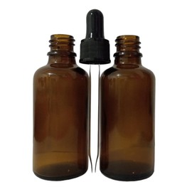 HOPEMOB Paquete 6 Botella Gotero Pipeta Color Ambar Rellenable Aceites cosmeticos contenedor 50ml Envases Cuentagotas (it-140)
