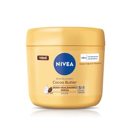 NIVEA El Ve Vücut Bakım Kremi Cocoa Butter 400ml, 48 Saat Nemlendirici Serum, E Vitamini, Kakao Yağı