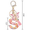 Nodigao Keyring with Loops for Girls Women with Tassels Pink