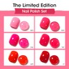 Gellen Juego de esmaltes de uñas rojos, esmaltes de uñas