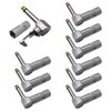 10-PK Audio 1/4" 90 Degree Right Angle Heavy Duty Plugs