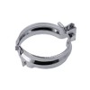Auspuffhalteschelle hinten, breit, 2-teilig, verchromt - für Simson S50, S51,