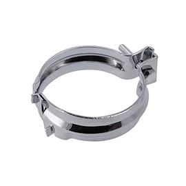 Auspuffhalteschelle hinten, breit, 2-teilig, verchromt - für Simson S50, S51, S70, S53, S83, SR50, SR80,