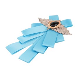 Lovacely - Pajarita para hombre y mujer, con diamantes de imitación, color liso, para bodas y fiestas, Azul (Sky Blue), Talla única