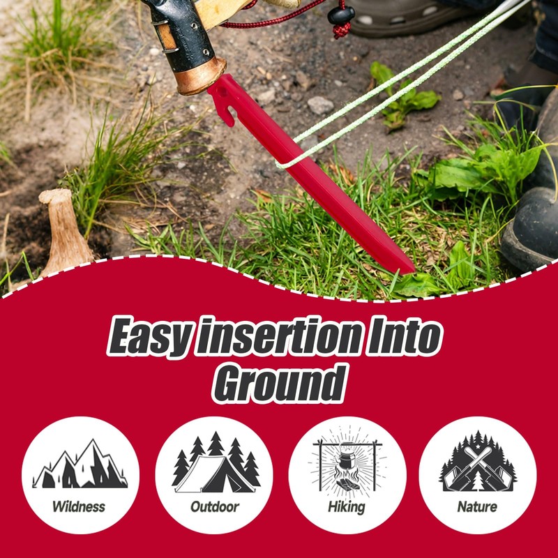 Airoads Tent Pegs Garden Stakes, 9'' 12 Pack Durable and