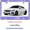 2 Pack License Plate Frames for Women, Sparkly Rhinestone Diamond