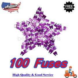 Tomauto 100 Pack 3 AMP ATC/ATO STANDARD Regular FUSE BLADE 3A CAR TRUCK BOAT free ship