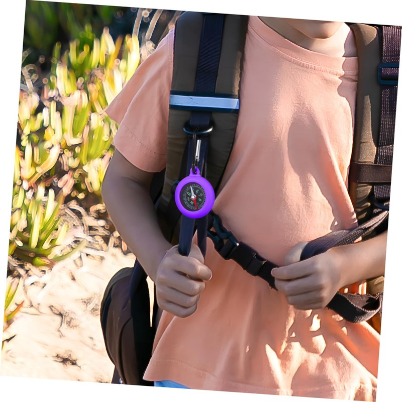 Abaodam 9pcs Carabiner Compass: Pocket Compass for Hiking and Backpacking