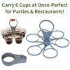Super Carry 6-Cup Beverage Carrier,Drinks Tray Holiday,Foldable 6-Cup Coffee Carriers,Portable