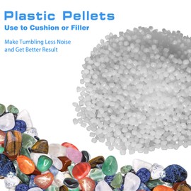 HDongany 2 LBS Refill Plastic Pellets Rock Tumbling Media for Rock Tumbler, Rock Polisher, Stone Tumbler, Protect and Cushion Fragile Stones and Reduce Tumbling Noise,Get Better Result