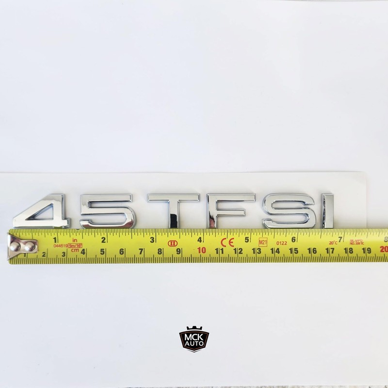 MCK Auto - 45 TFSI Silver Glossy Rear Boot Logo