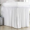 Cottingon,Dorm Room Bed Skirt,100% Microfiber,White Solid -Twin XL/36'' Drop