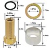 1 Set 100818 Thick Countertop Extension Set for Faucet Valves,