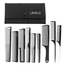 Set De Peines Para Barbería Level 3 Multifuncionales 9 Pzs