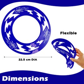 SRV Hub 2Pcs Plastic Super Light Speed Skimmers, Laser Cut Flying Frisbee Throw and Catch Toy, Kids Adults Outdoor Beach Garden Flying Disc Frisbee Ring Size - 22.5cm (Dia)