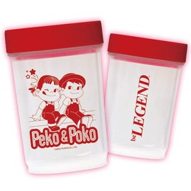 Be Legend Peko & Poco Dumbbell Shaker, RED x CLEAR, 22.0 fl oz (650 ml), Protein Shaker