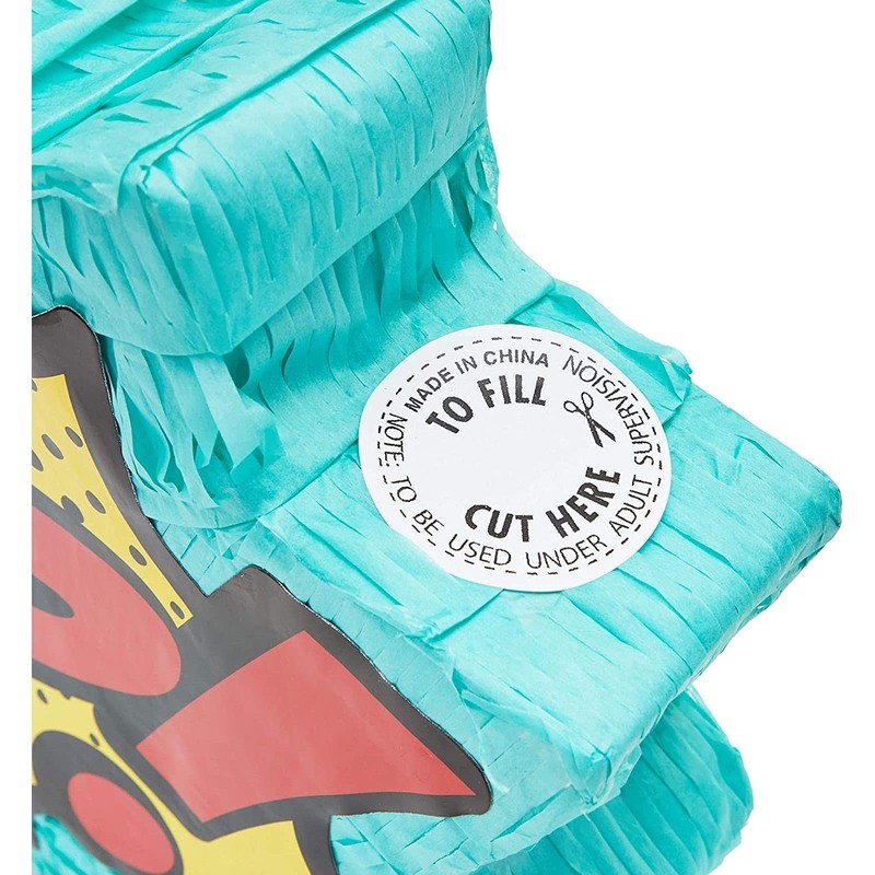 Juvale Comic Book Pop Pinata - Easy-Fill Top for Birthday