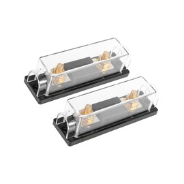 Motoforti 2pcs Black Car Audio 100 Amp ANL Fuse with In-Line Holder Fusible Long-lasting
