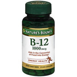 Nature's Bounty Vitamin B-12 Tablets - 200 Count Bottle (2 Pack)