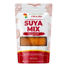 Suya Mix, Premium Organic Shish-Kebab Seasoning, Premium West African Seasoning Blend, Suya Pepper Perfect for Grilling, Roasting, and Cooking | Hot & Spicy Suya Pepper – 8oz