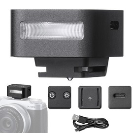 ZENIKO ZF04 Aluminum Mini Flash Speedlite,2 Power Levels CCT 6500K±200K 372 Full-Power On Camera Flash for DSLR Cameras(Black)