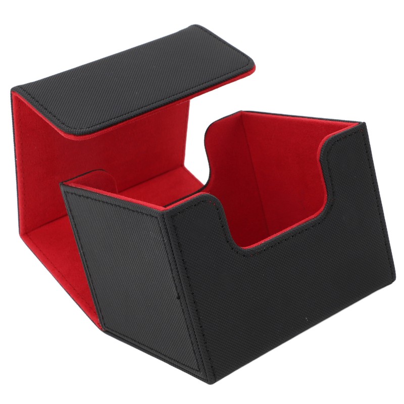 Card Storage Box Multipurpose Large Capacity Flip Side Insert PU