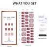 Semi Cured Gel Toenail Strips Glossy Gel Pedicure Stickers Long