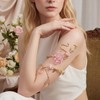 Kigeli Flower Arm Cuff Jewelry for Women Adjustable Bracelet Upper