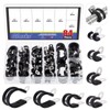 Glarks 84Pcs Stainless Steel Cable Clamps Assortment Kit - 7