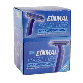 Teqler T-370650 Disposable Razors shave each hair length gently, safely and in a skin friendly manner, blue (100 per pack)