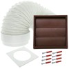 SPARES2GO Exterior Wall Venting Kit for AEG Tumble Dryers (Brown,