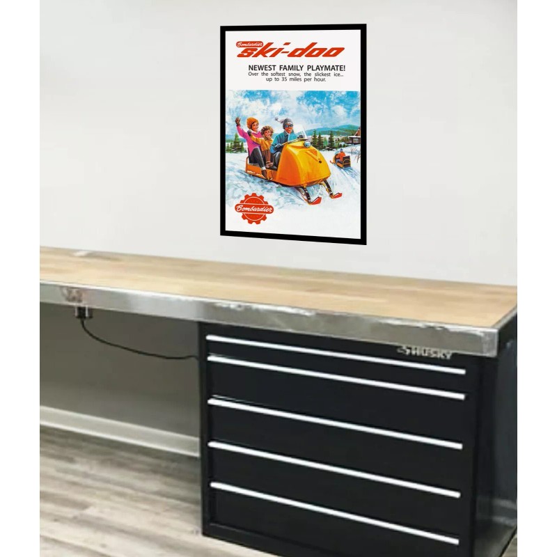 Ski-Doo Snowmobile - Vintage 1965 Advertising Poster