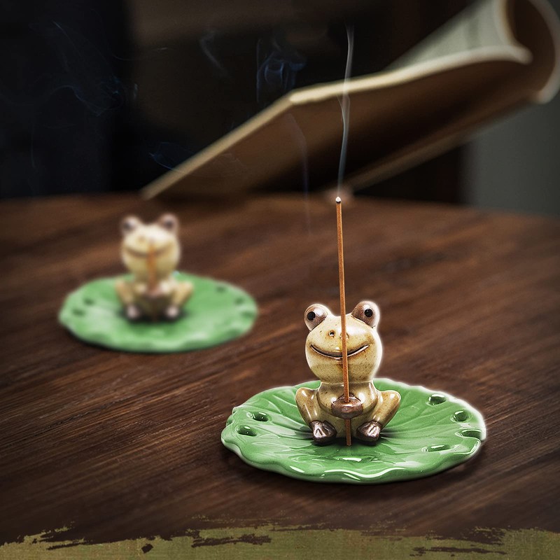 Veenkeny Incense Stand, Stylish, Frog, Incense Burner, Ceramic Cute, Frog,