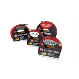 Grip-Rite GRFLEX38100C, 3/8" x 100' Hybrid Red Air Hose with Coupler, Heavy-Duty and Flexible