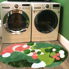 UKELER Soft Shag Rug for Girls Cute Moss Home Decor Non Slip Washable Area Runner Rugs for Bedroom Bedside Laundry Room Playroom Hallway 63''x31.5''