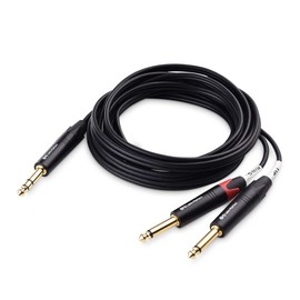 Cable Matters 6.35mm TRS to Dual TS Insert Cable (1/4 TRS to 2 TS Cable) - 10 Feet