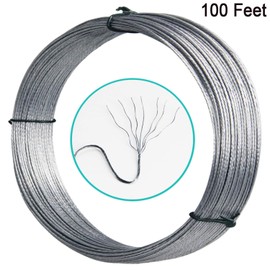 Picture Hanging Wire #2 100-Feet Braided Picture Wire Heavy for Photo Frame Picture,Artwork,Mirror Hanging,Supports up to 30lbs