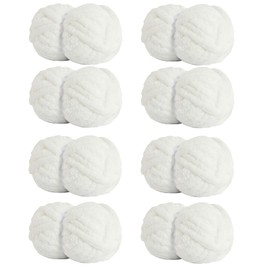 HouseABC Chunky Yarn for Hand Knitting Soft Jumbo Bulky Fluffy Yarn for Crocheting Blanket Scarf DIY Bulky Yarn 8 Pack (White, 28yds, 8 Ounces Each)