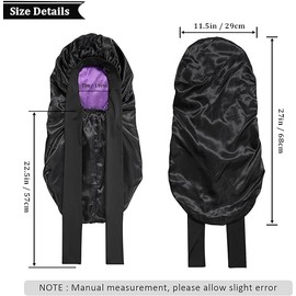 Coubeau Slow Sleep Cap Silk - Reversible Silk Cap for Long Hair Women with Sleeping Cap and Closure Strap Bonnet