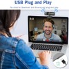 Samcorn Cámara Web con Micrófono 1080P HD USB, Transmisión en