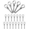 QWORK Threaded Eyebolts, 20 Pack 1/4" x 2" Long 304